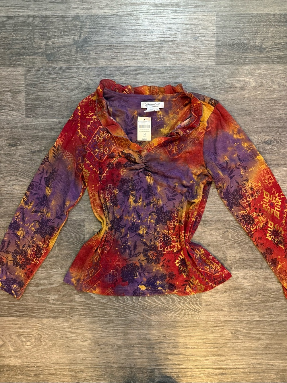 NWT Coldwater Creek Women's Multicolor Floral Top